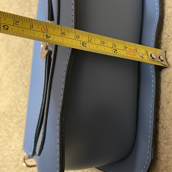 Grey blue purse with chic fabric straps - Picture 11 of 11